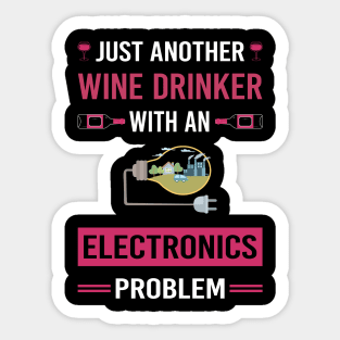 Wine Drinker Electronics Sticker